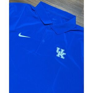 Nike Kentucky Wildcats Dri-FIT Coach Sideline Performance Polo Sz XL Blue